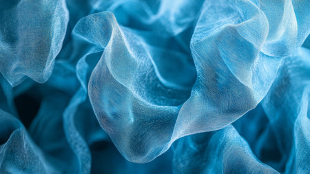 Abstract Background,Elegant Blue Fabric Texture,Wave Pattern,Soft,Flowing,Decorative Design Elementの素材