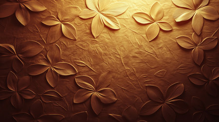 Elegant Gold Floral Pattern, Vintage Wallpaper Background Design With Subtle Ornamentの素材