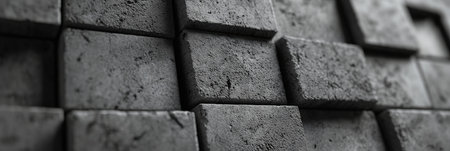 Urban Texture Background, Granite Stone Wall Pattern, Cubes Minimalist Rough Stonewallの素材