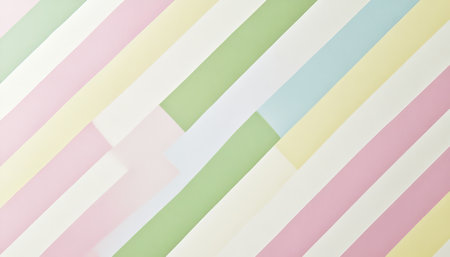 Muted Diagonal Stripes Background Perfect For Text And Branding With Pastel Green Pink Yellow Tonesの素材
