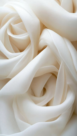 Soft Beige Fabric Texture with Gentle Folds, Romantic and Dreamy Background for Designs Materialの素材