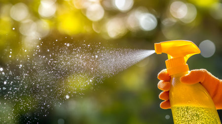 Cleaning Power Refreshing Sprays and Garden Care with Spray Bottle Misting Action Outdoor.の素材