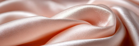 Soft Pink Satin Fabric Background. Abstract Texture With Smooth Gradients And Pastel Colorsの素材