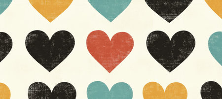 Whimsical Heart Polka Dot Pattern On White Background, Ample Space For Your Text Or Design Elementsの素材