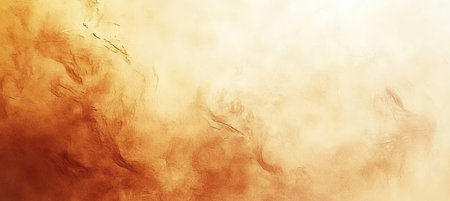 Abstract Golden Watercolor Wash Background with Soft Bokeh Effect and Ample Copy Spaceの素材