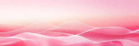 Abstract Soft Pink Gradient Background with Delicate Lace Wave Patterns, Elegant Texture Templateの素材