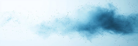 Abstract Cloud Network, Watercolor Background With Soft Textures in Blue And White Tones.の素材