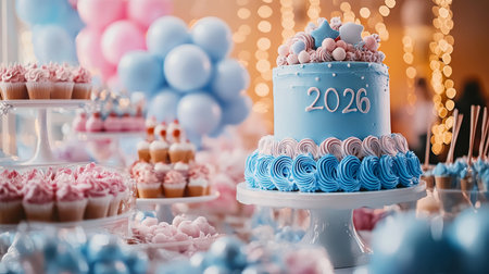 Celebrating 2026 Delicious Cakes, Treats, and Festive Decorations for Special Occasionsの素材