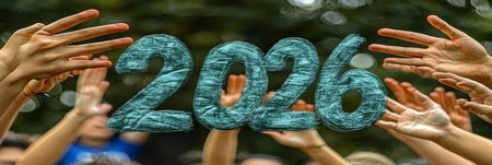 Celebrating 2026 Diverse Hands Reaching for a Shared Future of Hope and Collaborationの素材