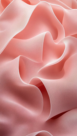 Soft Pink Satin Fabric With Curves And Folds, Gradient And Texture, Pastel Backgroundの素材