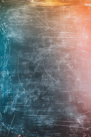 Colorful Chalkboard Background Abstract Texture in Blue, Green, and Yellow for Educational Designの素材
