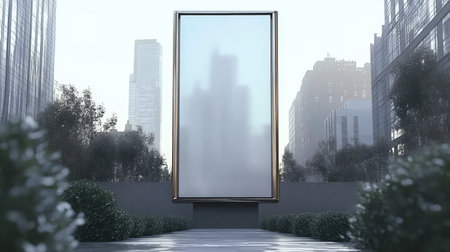 Modern Minimalist Billboard in Urban Setting, Ideal for Advertising and Marketing Campaignsの素材