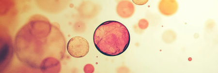 Abstract Background Pastel Circles, Light Bokeh, Artistic Graphic Design with Soft Copy Spaceの素材