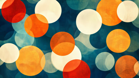 Vibrant, Colorful, and Abstract Circles on Canvas A Modern Look at Innovation and Creativityの素材