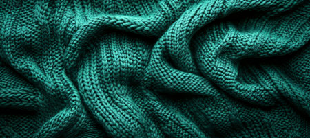 Green Knit Fabric Close Up, Texture Background Macro, Soft Material Detail, Wool Threads Patternの素材