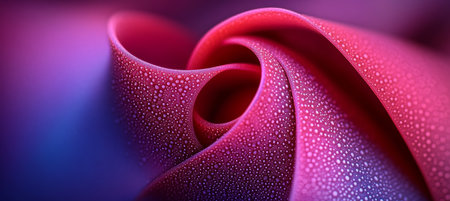 Pink Abstract Forms. Abstract Background with Bright Pink Shapes, Gentle Curves, and Water Droplets.の素材