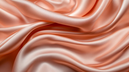 Soft Pink Satin Fabric with Draped Folds, Background for Beauty, Fashion, or Design Projectsの素材