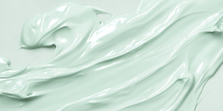 Elegant Light Mint Waves, Seamless Minimalist Pattern Background - Quality Abstract Beauty Design.の素材