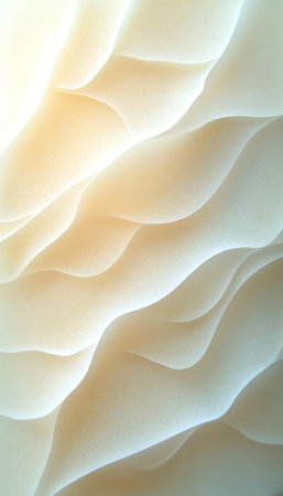 Abstract Pastel Ivory 3D Wave Texture Pattern Background, Monochromatic, Elegant Minimalist Designの素材