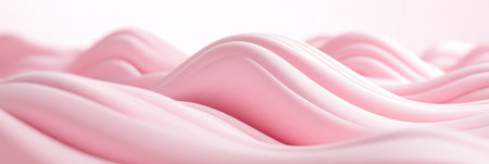 Abstract Background With 3D Pastel Pink Soft Waves, Minimalist And Elegant Design With Flowing Linesの素材