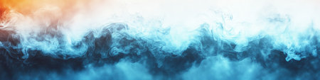 Abstract Flowing Blue Smoke Design On A Light Color Background, Vivid Colors And High Detail.の素材