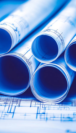 Blueprints, Architectural Designs, Construction Plans, Technical Drawings, Engineeringの素材