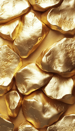 Gold Vector Background, Painterly Effect, Layered Brush Texture, Brilliant Yellow Shade, Flat Colorの素材