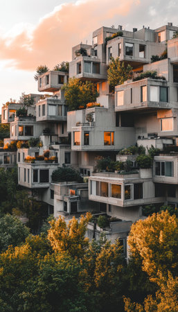 Habitat 67 A Unique Example of Geometric Brutalism Residential Architecture, Montreal, Canadaの素材