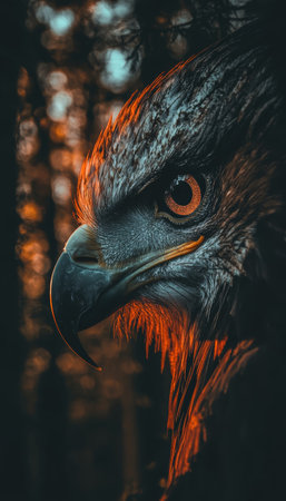 Majestic Raptor Portrait Of An Eagle In Profile. Birds Of Prey. Wildlife Photography, Close-upの素材