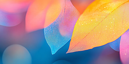 Translucent, Vivid Plant Leaves With Dreamlike Textures, High Contrast Close.up, Backlitの素材