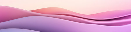 Abstract, 3D Pastel Flowing Waves Background, Minimalist Design with Coral and Purple Huesの素材