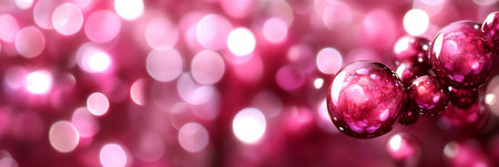 Abstract background with blurred pink bokeh lights ideal for adding brightness and festive feel.の素材