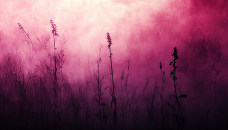 Pastel Pink Meadow, Dreamy Floral Background, Subtle Shades, Light, Airy, Minimal, Elegantの素材