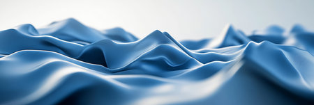 Minimalist Abstract Blue Shapes Background, Smooth Flowing Design, Subtle Gradients, Sense of Depth.の素材