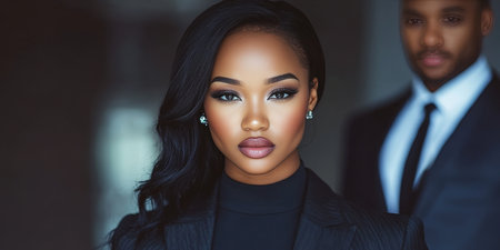 Confident Businesswoman And Colleague Professional Portrait Photography in Timeless Glamourの素材