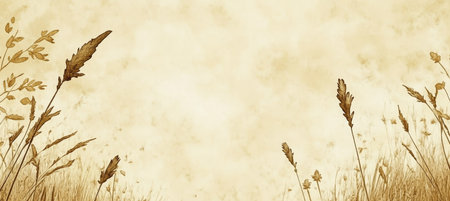 Watercolor Wildflower Background, Delicate Floral Design, Gentle Apricot Color Paletteの素材