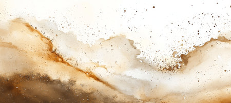 Abstract Liquid Watercolor Background With Soft Beige, Sand Tones, And A Dreamy Artistic Flowの素材