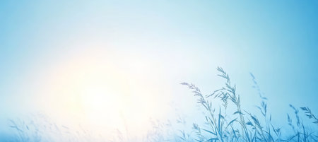 Gentle Breeze, Soft Grasses A Serene Pastel Cyan Watercolor Background with an Airy Feelの素材