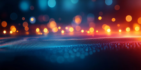 Abstract Pattern Formations, Digital Texture, Gently Swirling Contours, Vibrant Red and Turquoiseの素材