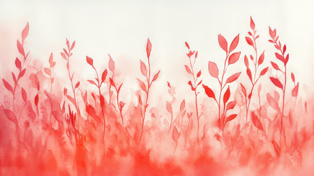 Delicate Floral Watercolor Background, Pastel Orange and White, Soft and Dreamy Aestheticの素材