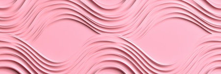 Seamless Soft Blush 3D Low Profile Wave Texture Pattern Background, Elegant Minimalist Designの素材