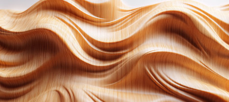 Abstract Wavy Wood Grain Texture Background, Elegant Wooden Pattern, Natural Materialの素材