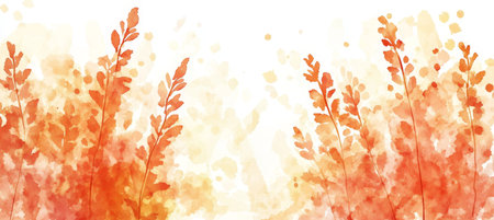 Watercolor Floral Background Delicate Pink and Beige Meadow Plants in Gentle, Dreamy Designの素材