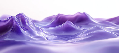 Abstract Background, 3D Render, Gentle Purple Waves, Abstract Design, Minimalism, Pastel Purpleの素材