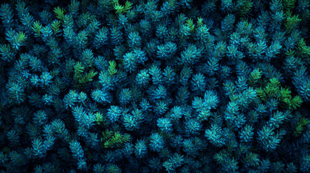 Green And Blue Foliage Top View Background, Natural Pattern Of Plants, Nature Textureの素材