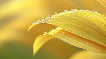 Golden Hour Bloom A Close-Up of Dew-Kissed Petals with Soft, Natural Light and Lush Backgroundの素材