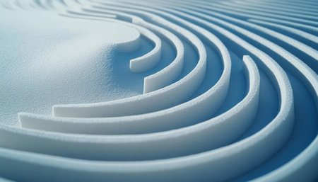 Abstract Background, White Wavy Lines Converging, Futuristic Wallpaper, Technology Designの素材