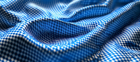 Abstract Digital Grid Structure With Blue Seamless Pattern, Futuristic Technology Backgroundの素材