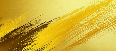 Abstract Golden Background, Luxurious Metallic Texture with Brushstrokes, Elegant Designの素材