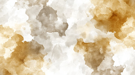 Beige Watercolor Background, Abstract Texture With Gentle Pastel Colors And Organic Splashesの素材
